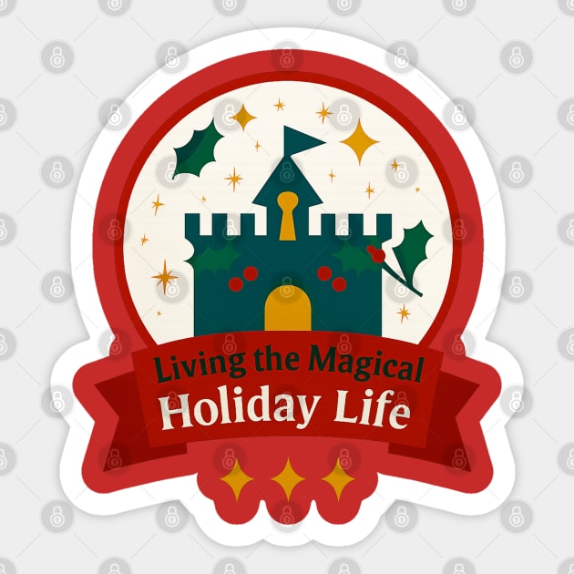 Living the Magical Holiday Life Snowglobe Sticker by Disney For Seniors